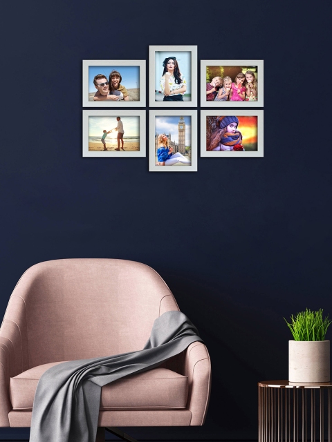 

RANDOM Set Of 6 Photo Frames, Cream