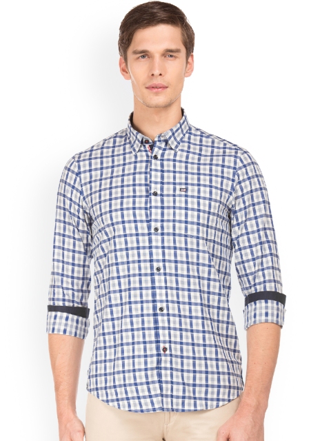 

Arrow Sport Men Blue & White Slim Fit Checked Casual Shirt