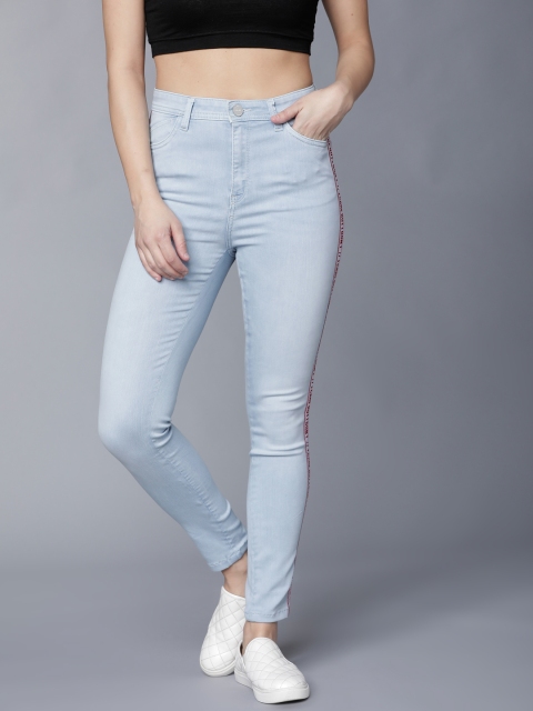 

Tokyo Talkies Women Blue Super Skinny Fit Mid-Rise Clean Look Stretchable Jeans