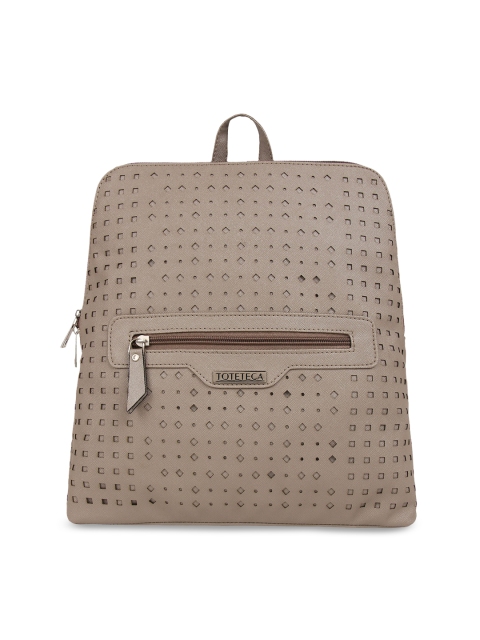 

Toteteca Women Beige Solid Backpack