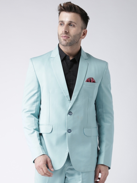 

Hangup Men Blue Solid Single-Breasted Casual Blazer