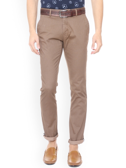 

Van Heusen Sport Men Brown Slim Fit Self Design Chinos