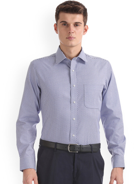 

Arrow Men Blue Regular Fit Printed Formal Shirt