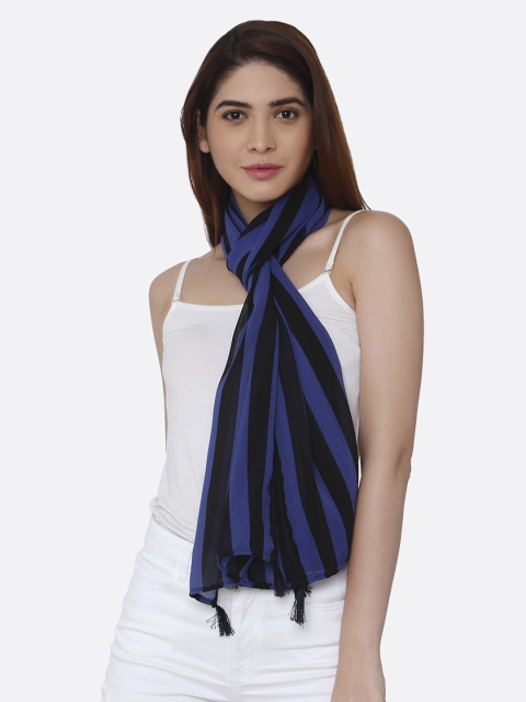 

shiloh Blue & Black Striped Scarf