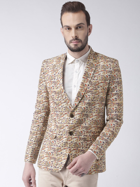 

Hangup Men Multicoloured Printed Single-Breasted Casual Blazer, Multi