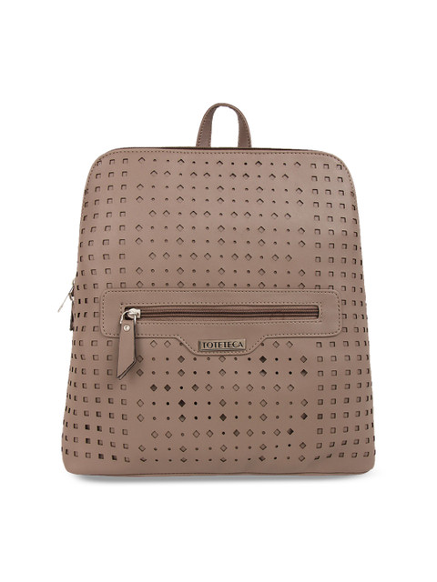

Toteteca Women Beige Solid Backpack