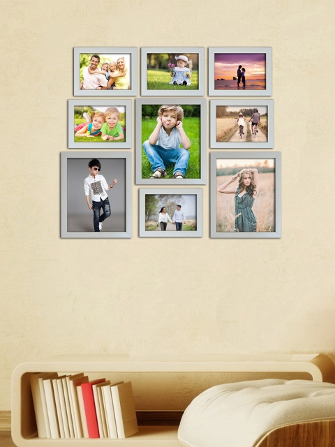 

RANDOM Set of 9 Cream Color Individual Photo Frames