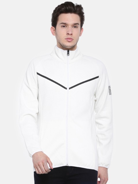 

t-base Men White Solid Sweatshirt