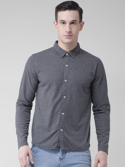 

Club York Men Navy Blue Regular Fit Self Design Casual Shirt
