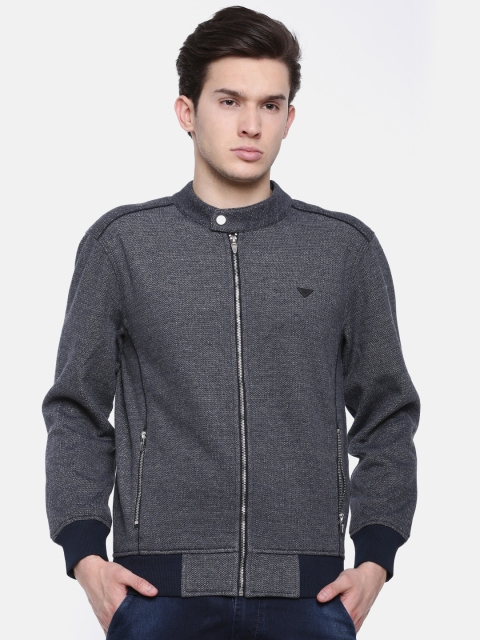

t-base Men Blue & Grey Solid Sweatshirt