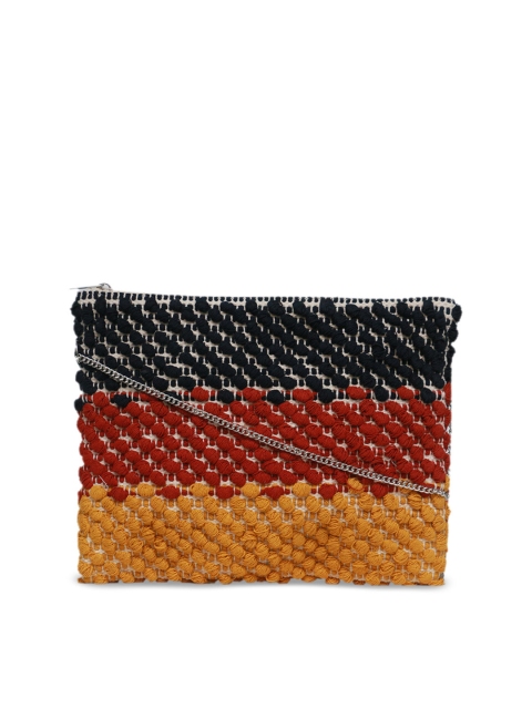 

Diwaah Black & Red Self Design Sling Bag