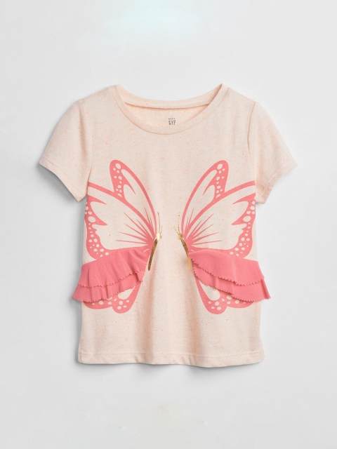 

GAP Girls Pink Flappy Graphic Short Sleeves T-Shirt