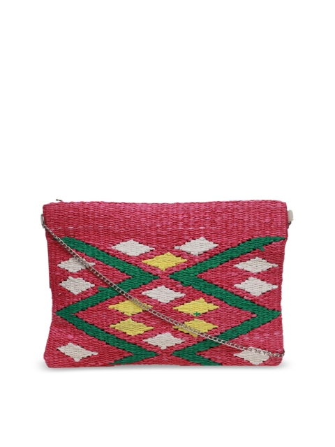 

Diwaah Pink Self Design Sling Bag