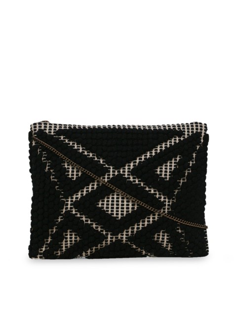 

Diwaah Black Self Design Sling Bag