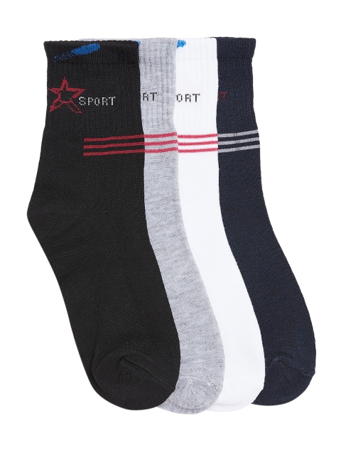 

Camey Men Multicoloured Pack of 4 Above Ankle-Length Socks, Multi