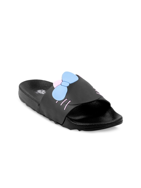 

meriggiare Women Black Printed Sliders