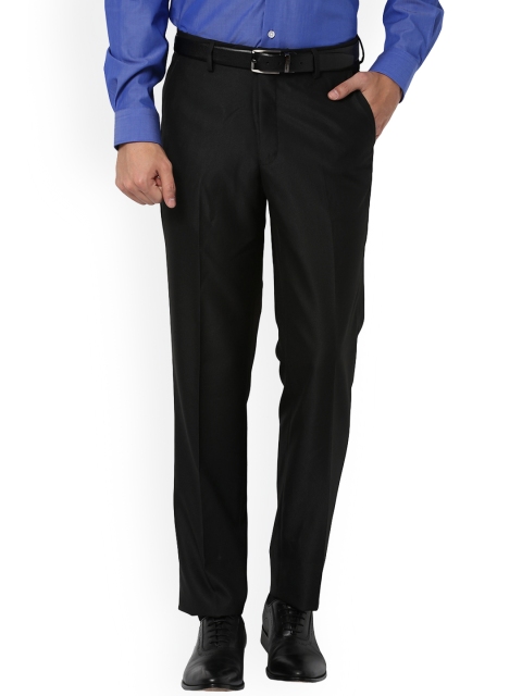

Van Heusen Men Black Regular Fit Solid Formal Trousers