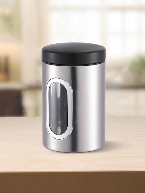 

BERGNER Silver-Toned & Black Container