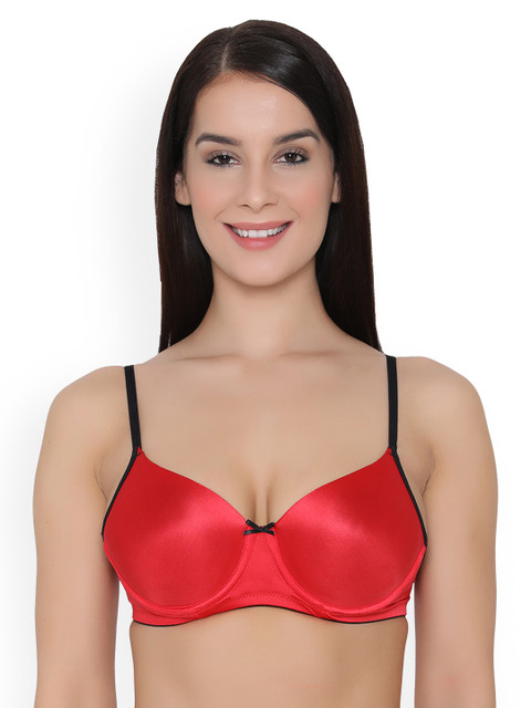 

Clovia Padded Underwired Push-Up T-Shirt Bra, Red