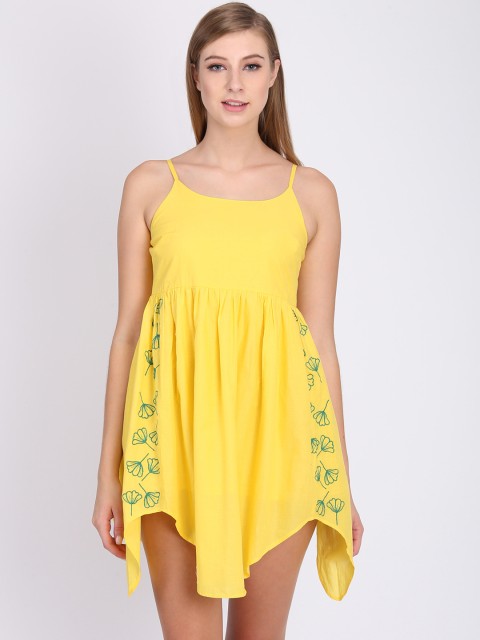 

Heather Hues Yellow Solid Tunic