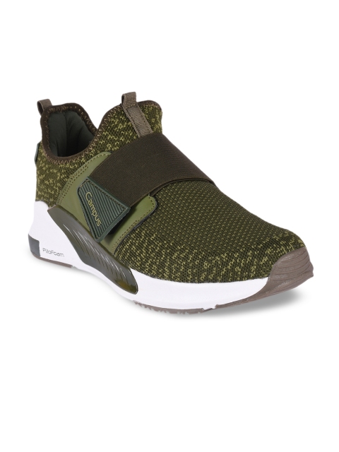 

Campus Men Optimus Olive Green Slip-On Sneakers