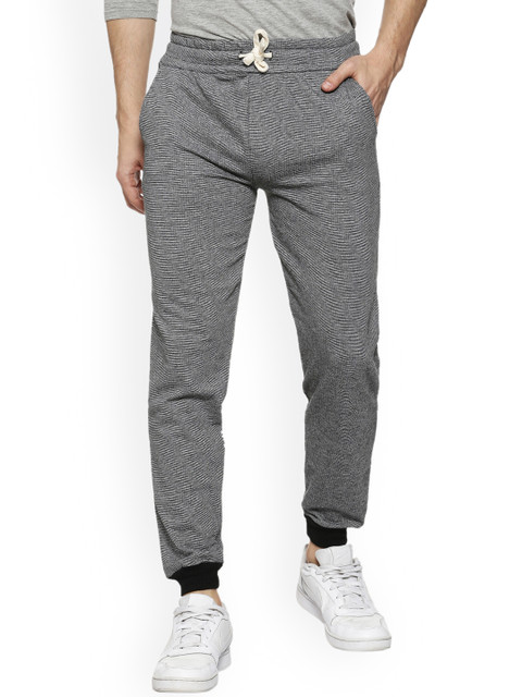 

Campus Sutra Men Grey Self-Design Joggers