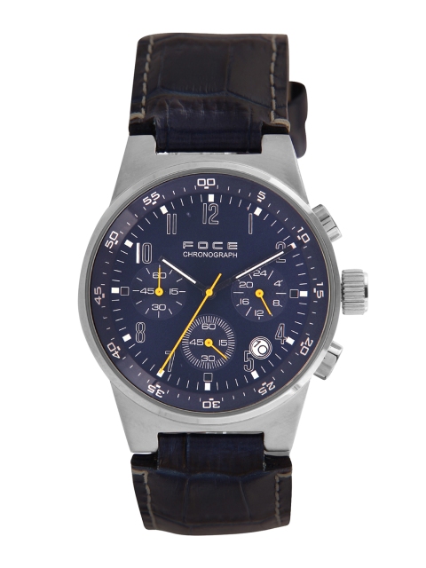 

FOCE Men Navy Blue Analogue Leather Watch FC109GSL