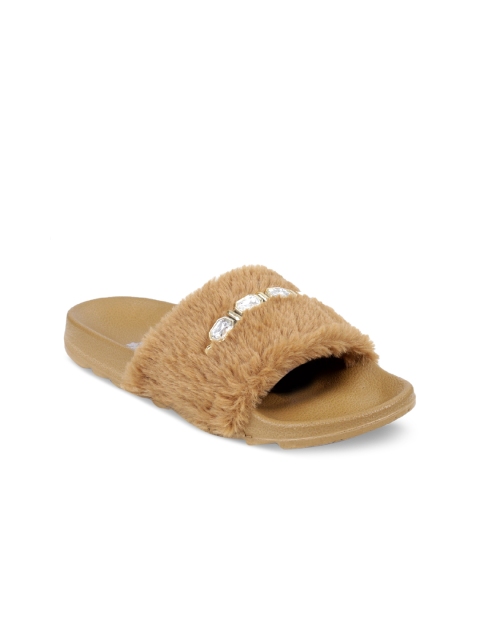 

meriggiare Women Brown Embellished Sliders