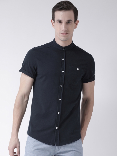 

Club York Men Navy Blue Slim Fit Solid Casual Shirt