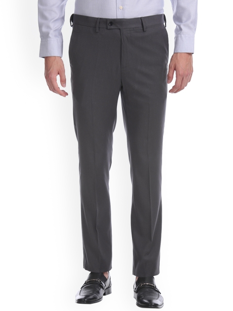 

Arrow Men Grey Tapered Fit Solid Formal Trousers