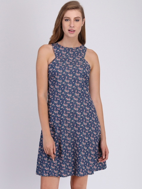 

Heather Hues Women Blue Printed Sheath Dress