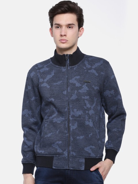 

t-base Men Blue Printed Sweatshirt