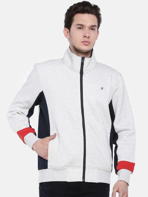 

t-base Men Off-White Colourblocked Sweatshirt