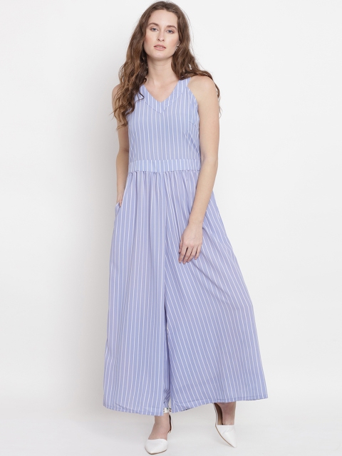 

Abiti Bella Blue Striped Basic Jumpsuit