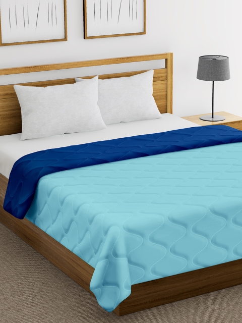 

Divine Casa Blue & Navy Blue Solid Heavy Winter 210 GSM Double Bed Comforter
