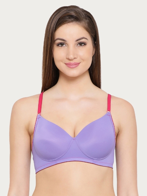 

Clovia Padded Non-Wired T-Shirt Bra, Purple