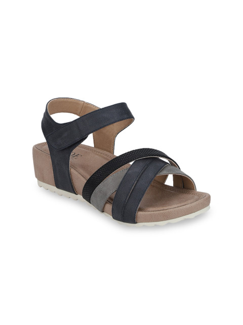

Mode by Red Tape Women Black Solid Sandals