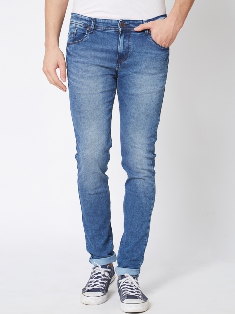 

Road Rockers Men Blue Skinny Fit Low-Rise Clean Look Stretchable Jeans