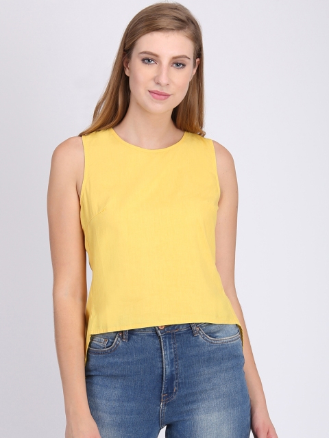 

Heather Hues Yellow Solid Tunic