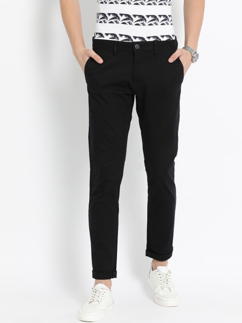 

Crocodile Men Navy Blue Slim Fit Solid Regular Trousers