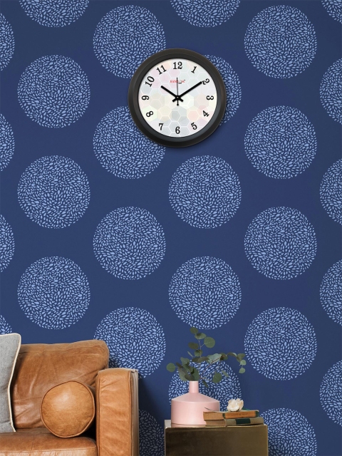 

RANDOM Multicoloured Round Printed Analogue Wall Clock, Multi