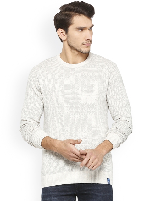 

Solly Sport Men Beige Self Design Pullover