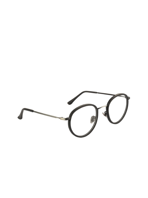 

Clark N Palmer Unisex Black Solid Full Rim Oval Frames CNP-70002-C2