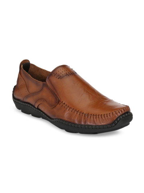 

Alberto Torresi Men Brown Slip-On Leather Sneakers