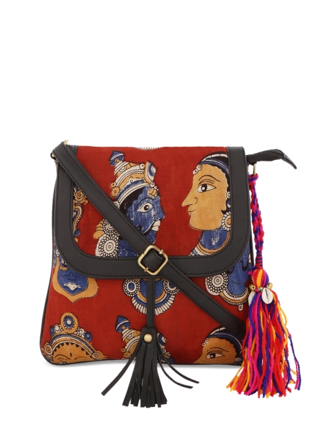 

Vivinkaa Red Printed Sling Bag