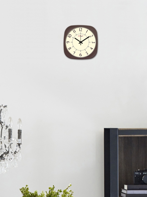 

RANDOM Cream-Coloured Square Solid Analogue Wall Clock