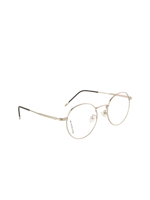 

Clark N Palmer Unisex Silver-Toned Solid Full Rim Round Frames CNP-G9019-C3