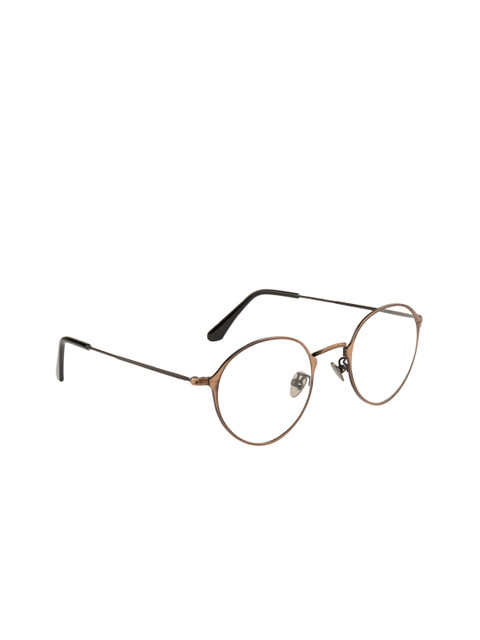 

Clark N Palmer Unisex Copper-Toned Solid Full Rim Oval Frames CNP-M2703