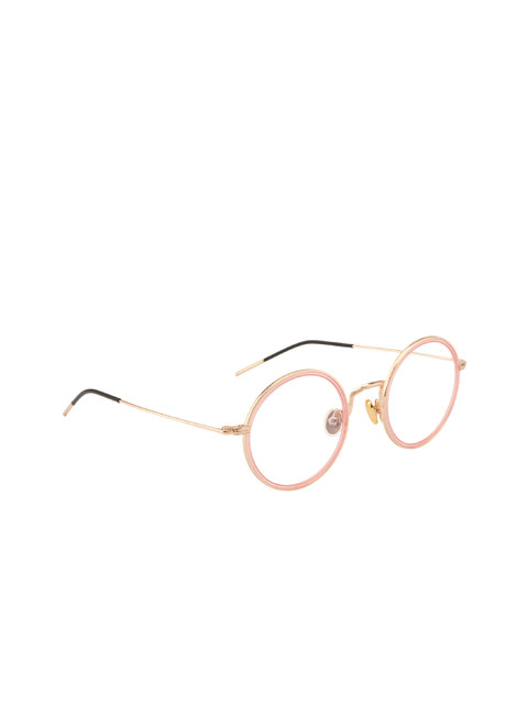 

Clark N Palmer Unisex Rose Gold Solid Full Rim Round Frames CNP-S10012-C69