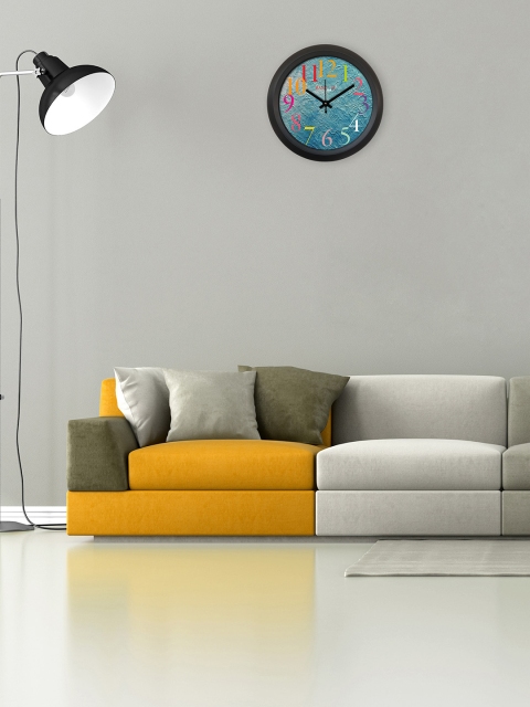 

RANDOM Turquoise Blue Round Printed Analogue Wall Clock